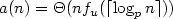 $a(n)=\Theta(n f_u(\lceil \log_p n \rceil))$